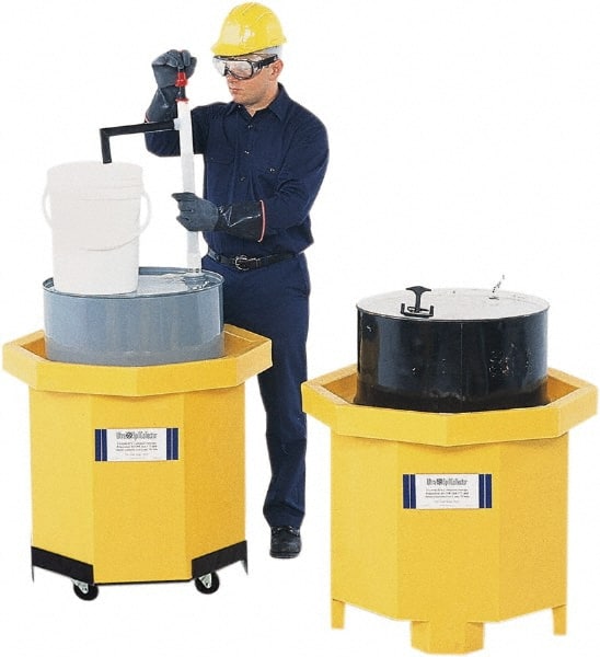 UltraTech - 66 Gal Sump, 800 Lb Capacity, 1 Drum, Polyethylene Spill Deck Pallet - 33" Long x 33" Wide x 29" High, Liftable Fork, 1 Tank Drum Configuration - Exact Tooling