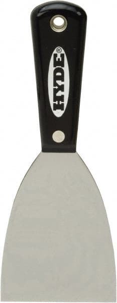 Hyde Tools - Flexible High Carbon Steel 1-Edge Scraper - 3" Blade Width, Nylon Handle - Exact Tooling
