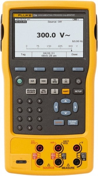 Fluke - 100 mA Measure, 22 mA Source, 10,000 Ohm, 50 kHz Calibrator - 300 VAC, 300 VDC, 3 Year Warranty - Exact Tooling