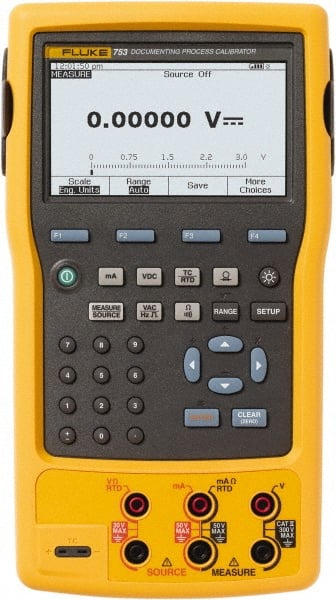 Fluke - 100 mA Measure, 22 mA Source, 10,000 Ohm, 50 kHz Calibrator - 300 VAC, 300 VDC, 3 Year Warranty - Exact Tooling