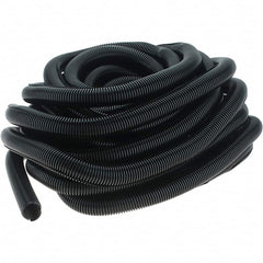 Value Collection - 1" Trade Size, 50' Long, Flexible Split Loom Conduit - Thermoplastic, 0.95" ID, Black - Exact Tooling