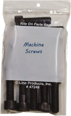 C-LINE - 4-3/4" Long x 9" Wide x 8-7/8" High, 0.002 mil Thick, Self Seal Antistatic Poly Bag - Clear & White - Exact Tooling