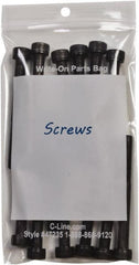 C-LINE - 4-3/4" Long x 8" Wide x 6-7/8" High, 0.002 mil Thick, Self Seal Antistatic Poly Bag - Clear & White - Exact Tooling