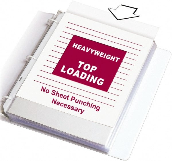 C-LINE - 100 Piece Clear Sheet Protectors-Ring Binder - 11.188" High x 9.172" Wide - Exact Tooling