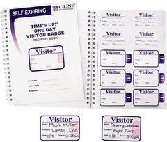 C-LINE - Adhesive Badge Holder - White - Exact Tooling