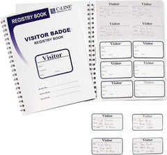C-LINE - Adhesive Badge Holder - White - Exact Tooling