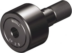 McGill - 3/4" Roller Diam x 1/2" Width, 3/8" Stud Diam x 7/8" Length, Sealed Stud Cam Follower with Hex - Steel, 3/8" Thread Length, 3/8-24 Thread, 1.41" OAL, 1,660 Lb Dynamic Cap, 2,065 Lb Static Cap - Exact Tooling