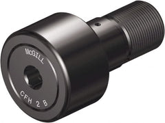 McGill - 1-3/8" Roller Diam x 3/4" Width, 1/2" Stud Diam x 1-1/4" Length, Sealed Heavy Stud Cam Follower with Hex - Steel, 5/8" Thread Length, 3/4-16 Thread, 2.03" OAL, 3,930 Lb Dynamic Cap, 8,500 Lb Static Cap - Exact Tooling