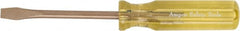 Ampco - 245mm OAL Nonsparking Slotted Screwdriver - 150mm Blade Length, Straight Shank, Acetate Handle - Exact Tooling