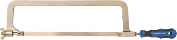 Ampco - 11-3/4" Nonsparking Hacksaw - 4-1/2" Throat Depth, Ergonomic Grip Handle - Exact Tooling