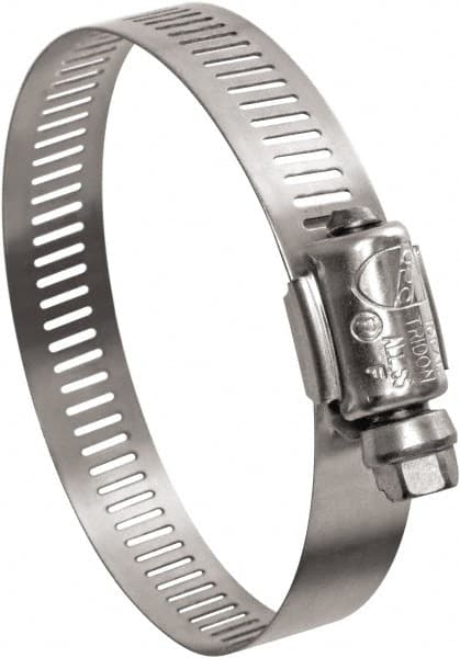 IDEAL TRIDON - SAE Size 16, 11/16 to 1-1/2" Diam, Stainless Steel Worm Drive Clamp - 1/2" Wide, Material Grade 201, Series Contractor - Exact Tooling