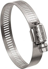 IDEAL TRIDON - SAE Size 12, 1/2 to 1-1/4" Diam, Stainless Steel Worm Drive Clamp - 1/2" Wide, Material Grade 201, Series Contractor - Exact Tooling
