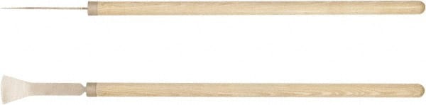 Ampco - Stiff Aluminum Bronze Alloy 1-Edge Scraper - 3" Blade Width x 8" Blade Length, Straight Handle - Exact Tooling