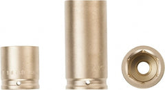 Ampco - 1/2" Drive 11/16" Standard Nonsparking Impact Socket - 6 Points - Exact Tooling