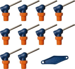Loc-Line - 1/4" Hose Inside Diam x 1/16" Nozzle Diam, High-Pressure Coolant Hose Nozzle - NPT, for Use with Loc-Line Modular Hose System, 10 Pieces - Exact Tooling