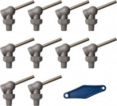 Loc-Line - 1/8" Hose Inside Diam x 5/32" Nozzle Diam, High-Pressure Coolant Hose Nozzle - NPT, for Use with Loc-Line Modular Hose System, 10 Pieces - Exact Tooling