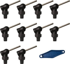Loc-Line - 1/8" Hose Inside Diam, High-Pressure Coolant Hose Nozzle - NPT, for Use with Loc-Line Modular Hose System, 10 Pieces - Exact Tooling