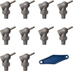 Loc-Line - 1/8" Hose Inside Diam, High-Pressure Coolant Hose Nozzle - NPT, for Use with Loc-Line Modular Hose System, 10 Pieces - Exact Tooling