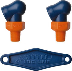 Loc-Line - 1/8" Hose Inside Diam x 5/32" Nozzle Diam, High-Pressure Coolant Hose Nozzle - NPT, for Use with Loc-Line Modular Hose System, 2 Pieces - Exact Tooling