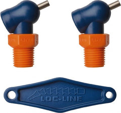 Loc-Line - 1/4" Hose Inside Diam, High-Pressure Coolant Hose Nozzle - NPT, for Use with Loc-Line Modular Hose System, 2 Pieces - Exact Tooling