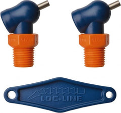 Loc-Line - 1/4" Hose Inside Diam x 1/16" Nozzle Diam, High-Pressure Coolant Hose Nozzle - NPT, for Use with Loc-Line Modular Hose System, 2 Pieces - Exact Tooling