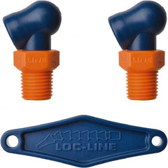 Loc-Line - 1/4" Hose Inside Diam x 1/16" Nozzle Diam, High-Pressure Coolant Hose Nozzle - NPT, for Use with Loc-Line Modular Hose System, 2 Pieces - Exact Tooling