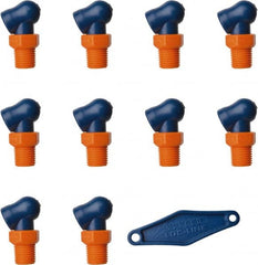 Loc-Line - 1/4" Hose Inside Diam x 5/32" Nozzle Diam, High-Pressure Coolant Hose Nozzle - NPT, for Use with Loc-Line Modular Hose System, 10 Pieces - Exact Tooling