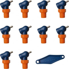 Loc-Line - 1/4" Hose Inside Diam, High-Pressure Coolant Hose Nozzle - NPT, for Use with Loc-Line Modular Hose System, 10 Pieces - Exact Tooling