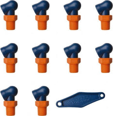 Loc-Line - 1/4" Hose Inside Diam x 1/16" Nozzle Diam, High-Pressure Coolant Hose Nozzle - NPT, for Use with Loc-Line Modular Hose System, 10 Pieces - Exact Tooling