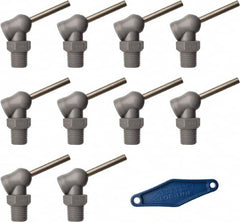 Loc-Line - 1/4" Hose Inside Diam x 5/32" Nozzle Diam, High-Pressure Coolant Hose Nozzle - NPT, for Use with Loc-Line Modular Hose System, 10 Pieces - Exact Tooling