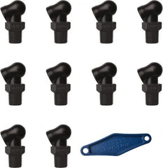 Loc-Line - 1/4" Hose Inside Diam, High-Pressure Coolant Hose Nozzle - NPT, for Use with Loc-Line Modular Hose System, 10 Pieces - Exact Tooling