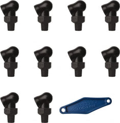 Loc-Line - 1/8" Hose Inside Diam, High-Pressure Coolant Hose Nozzle - NPT, for Use with Loc-Line Modular Hose System, 10 Pieces - Exact Tooling