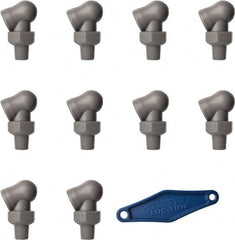 Loc-Line - 1/8" Hose Inside Diam, High-Pressure Coolant Hose Nozzle - NPT, for Use with Loc-Line Modular Hose System, 10 Pieces - Exact Tooling