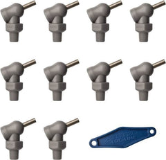 Loc-Line - 1/8" Hose Inside Diam x 5/32" Nozzle Diam, High-Pressure Coolant Hose Nozzle - NPT, for Use with Loc-Line Modular Hose System, 10 Pieces - Exact Tooling