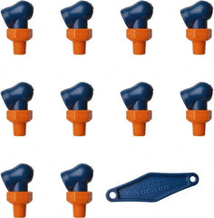Loc-Line - 1/8" Hose Inside Diam x 5/32" Nozzle Diam, High-Pressure Coolant Hose Nozzle - NPT, for Use with Loc-Line Modular Hose System, 10 Pieces - Exact Tooling