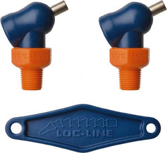 Loc-Line - 1/8" Hose Inside Diam x 5/32" Nozzle Diam, High-Pressure Coolant Hose Nozzle - NPT, for Use with Loc-Line Modular Hose System, 2 Pieces - Exact Tooling