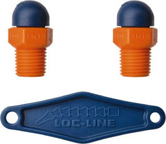 Loc-Line - 1/4" Hose Inside Diam, High-Pressure Coolant Hose Nozzle - NPT, for Use with Loc-Line Modular Hose System, 2 Pieces - Exact Tooling