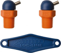 Loc-Line - 1/4" Hose Inside Diam x 1/16" Nozzle Diam, High-Pressure Coolant Hose Nozzle - NPT, for Use with Loc-Line Modular Hose System, 2 Pieces - Exact Tooling