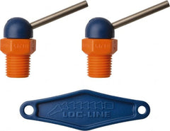Loc-Line - 1/4" Hose Inside Diam x 1/16" Nozzle Diam, High-Pressure Coolant Hose Nozzle - NPT, for Use with Loc-Line Modular Hose System, 2 Pieces - Exact Tooling
