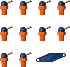 Loc-Line - 1/4" Hose Inside Diam, High-Pressure Coolant Hose Nozzle - NPT, for Use with Loc-Line Modular Hose System, 10 Pieces - Exact Tooling