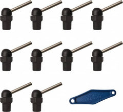 Loc-Line - 1/4" Hose Inside Diam x 5/32" Nozzle Diam, High-Pressure Coolant Hose Nozzle - NPT, for Use with Loc-Line Modular Hose System, 10 Pieces - Exact Tooling