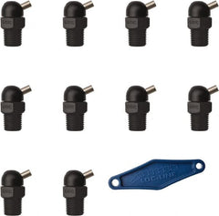 Loc-Line - 1/4" Hose Inside Diam x 5/32" Nozzle Diam, High-Pressure Coolant Hose Nozzle - NPT, for Use with Loc-Line Modular Hose System, 10 Pieces - Exact Tooling