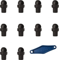Loc-Line - 1/4" Hose Inside Diam, High-Pressure Coolant Hose Nozzle - NPT, for Use with Loc-Line Modular Hose System, 10 Pieces - Exact Tooling