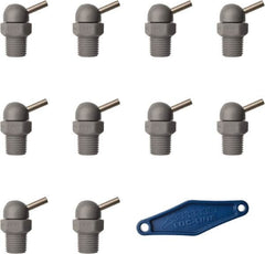 Loc-Line - 1/4" Hose Inside Diam, High-Pressure Coolant Hose Nozzle - NPT, for Use with Loc-Line Modular Hose System, 10 Pieces - Exact Tooling