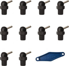 Loc-Line - 1/4" Hose Inside Diam, High-Pressure Coolant Hose Nozzle - NPT, for Use with Loc-Line Modular Hose System, 10 Pieces - Exact Tooling