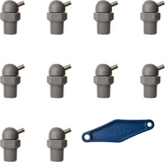 Loc-Line - 1/4" Hose Inside Diam, High-Pressure Coolant Hose Nozzle - NPT, for Use with Loc-Line Modular Hose System, 10 Pieces - Exact Tooling