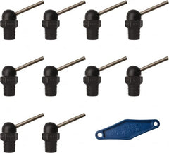 Loc-Line - 1/4" Hose Inside Diam, High-Pressure Coolant Hose Nozzle - NPT, for Use with Loc-Line Modular Hose System, 10 Pieces - Exact Tooling