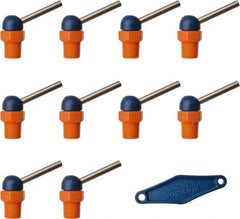 Loc-Line - 1/4" Hose Inside Diam x 5/32" Nozzle Diam, High-Pressure Coolant Hose Nozzle - NPT, for Use with Loc-Line Modular Hose System, 10 Pieces - Exact Tooling