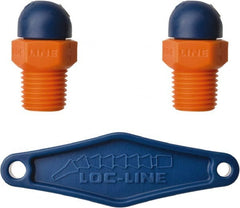 Loc-Line - 1/4" Hose Inside Diam x 5/32" Nozzle Diam, High-Pressure Coolant Hose Nozzle - NPT, for Use with Loc-Line Modular Hose System, 2 Pieces - Exact Tooling