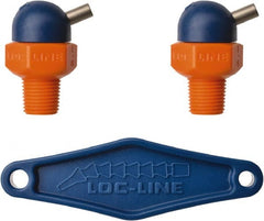 Loc-Line - 1/8" Hose Inside Diam, High-Pressure Coolant Hose Nozzle - NPT, for Use with Loc-Line Modular Hose System, 2 Pieces - Exact Tooling